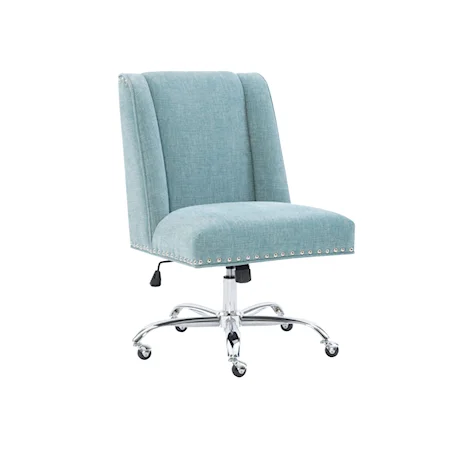 Contemporary Upholstered Office Chair with Adjustable Height