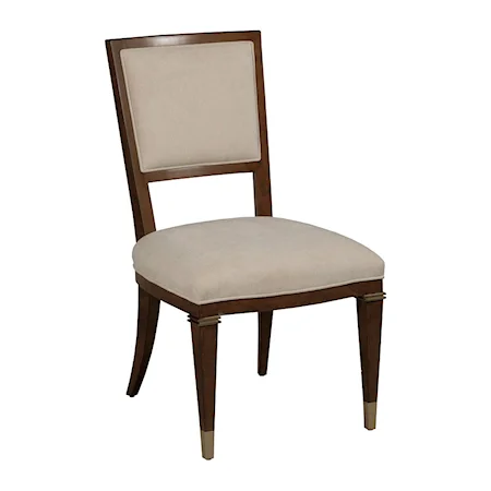 Transitional Upholstered Side Chair with Upholstered Back