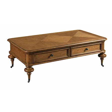 Pearson Traditional Coffee Table with Casters