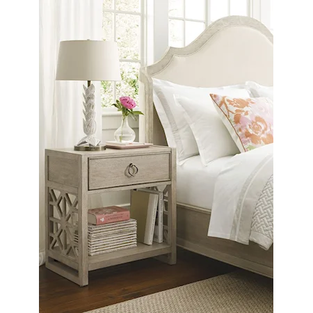 Delray Open Nightstand with Drawer