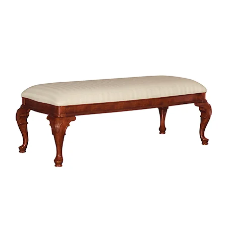 Traditional Bed Bench with Cabriole Legs