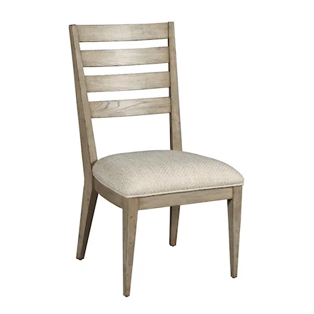 Brinkley Farmhouse Side Chair with Upholstered Seat