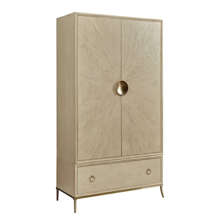 Astral Armoire with Adjustable Shelves and Cord Access Holes