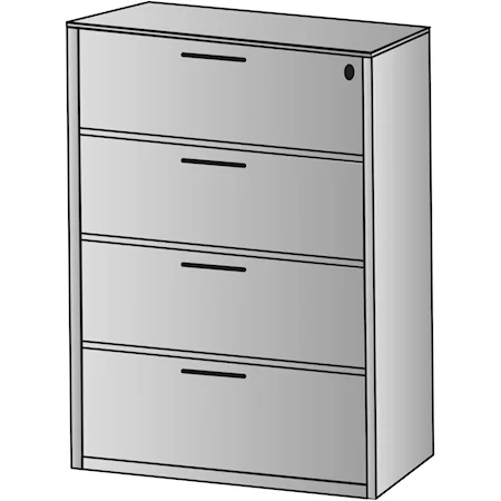 Napa Four-Drawer Lateral File 36"X22"X56