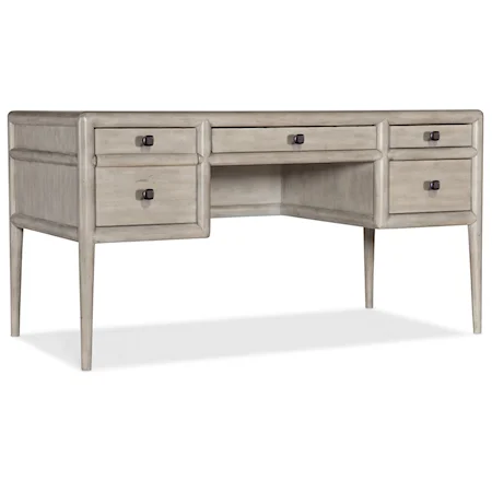 Transitional Writing Desk with File Drawer