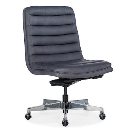 Wyatt Channeled Leather Executive Swivel Tilt Office Chair