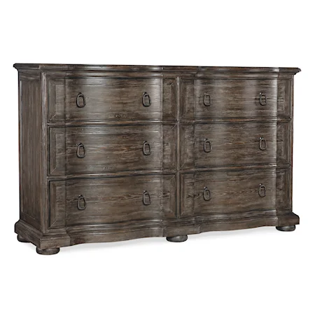 Traditional Six-Drawer Dresser