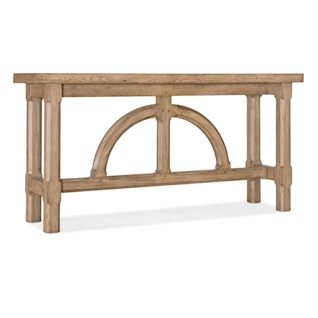 Wood Console Table with Vintage Look