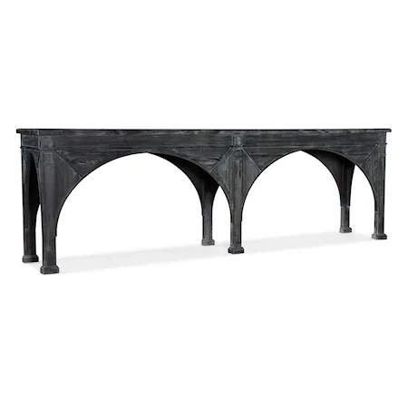Thunber Traditional Dark Charcoal Sofa Console Table