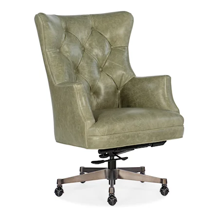 Brinley Transitional Leather Executive Swivel Tilt Office Chair