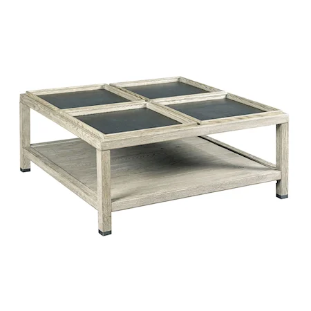 Elements Square Coffee Table with Four Removable Trays