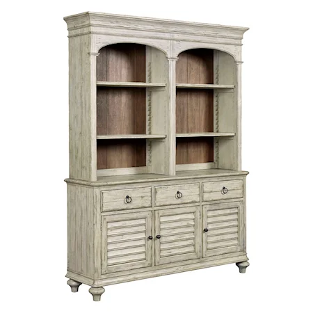 Hastings Open Hutch and Buffet with Adjustable Shelves