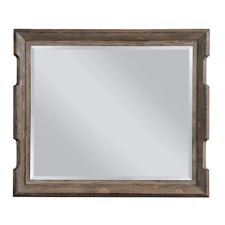 Rustic Scalloped Edge Landscape Mirror