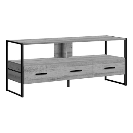 Contemporary Grey Wood-Look 48-Inch TV Stand with Storage