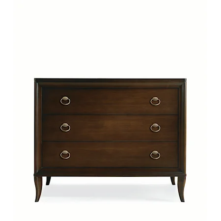 Transitional 3-Drawer Bachelor Chest