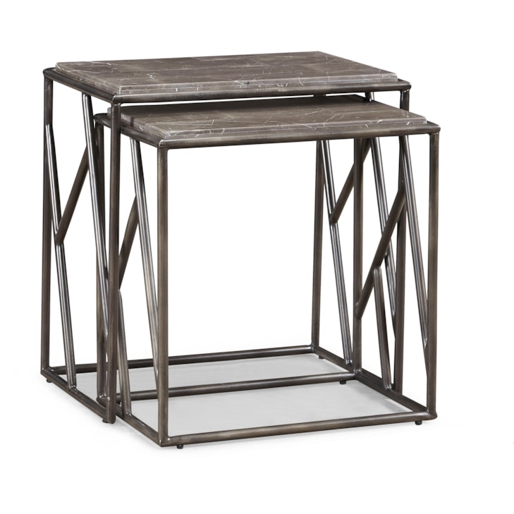Sherrill Occasional CULLET Modern Sculptural Marble-Top Nesting Tables