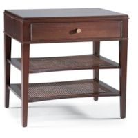 Transitional 1-Drawer End Table with 2 Shelves