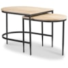 Sherrill Occasional VOYAGE MAISON Travertine-Top Nesting Table