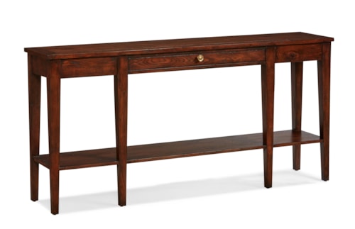 Casual Traditional Oak Console Table