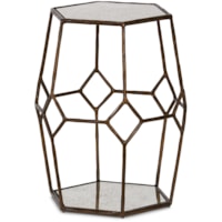 Art Deco Drum Table with Antique Mirror Top