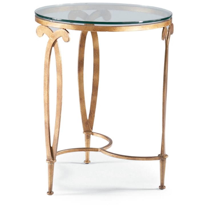 Sherrill Occasional FLEUR DE LIS Round Accent Table