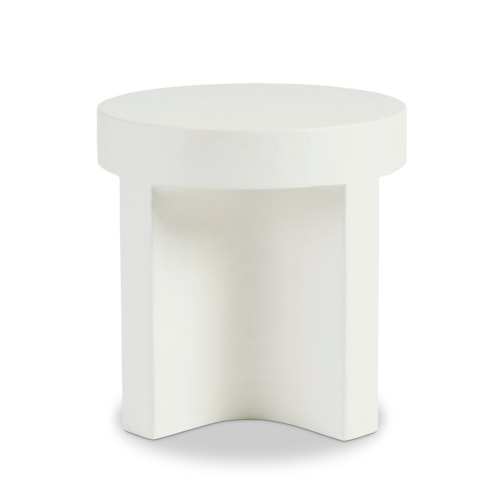 22" Round Pedestal End Table
