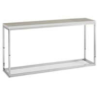 Transitional Console Table with Marble Top