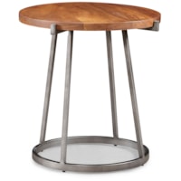 Rustic Round Lamp Table