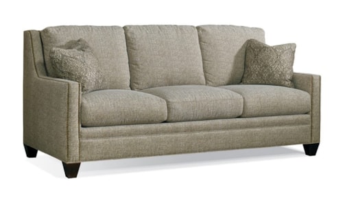 Transitional Sleeper Sofa with Track Arms