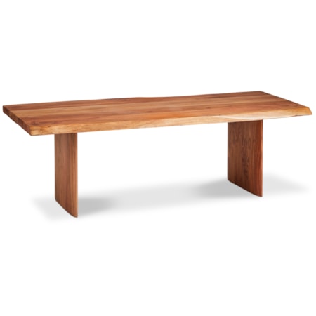 58" Double Pedestal Cocktail Table