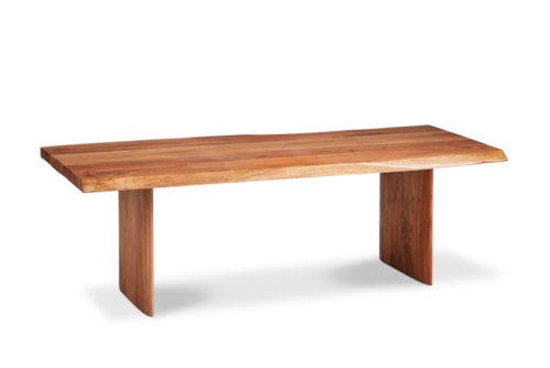 Modern Rustic 58" Double Pedestal Cocktail Table