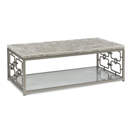 Modern Polished-Top Cocktail Table