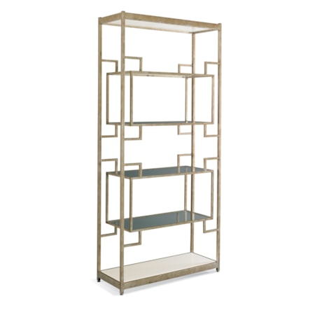 Classic Glam Glass-Shelf Etagere