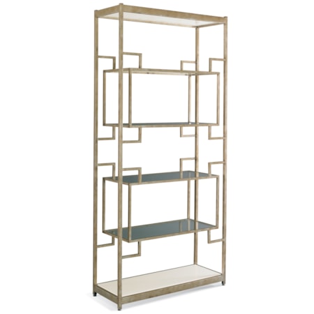 Classic Glam Glass-Shelf Etagere