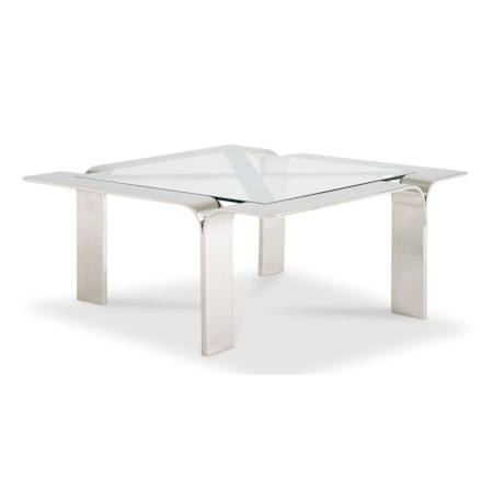 38" Sq. Stainless Steel Cocktail Table