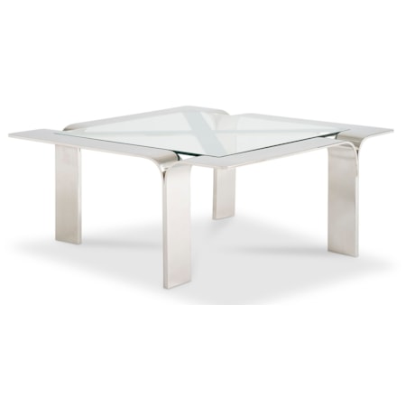 38" Sq. Stainless Steel Cocktail Table