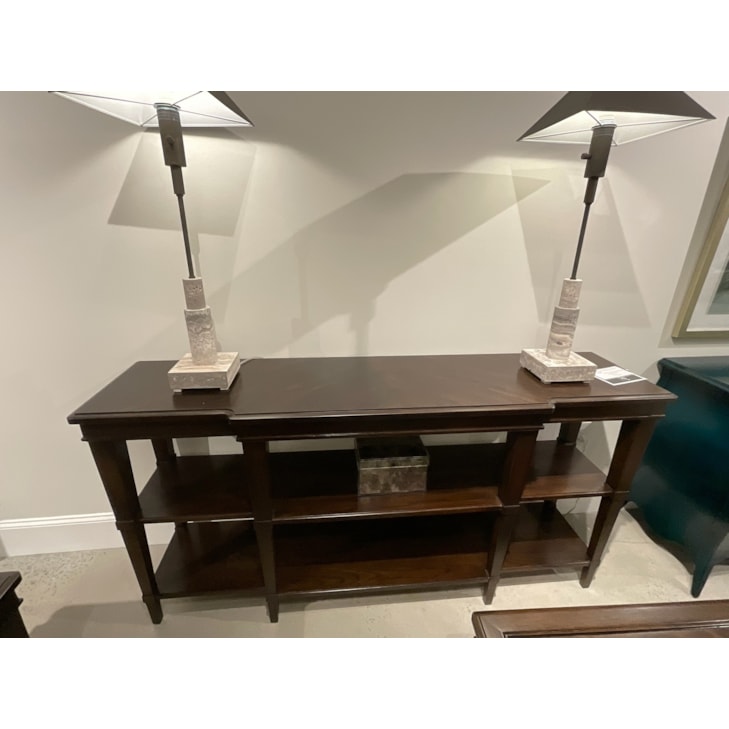 Sherrill Occasional BEXLEY Rectangular 3-Shelf Console Table