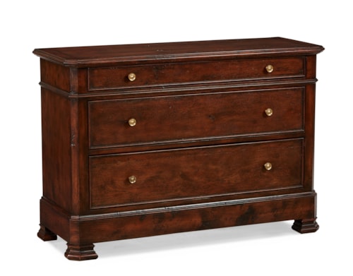 Traditional 3-Drawer Accent Cabinet with Classic Bun Feet