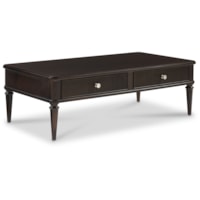 Transitional Rectangular 2-Drawer Cocktail Table