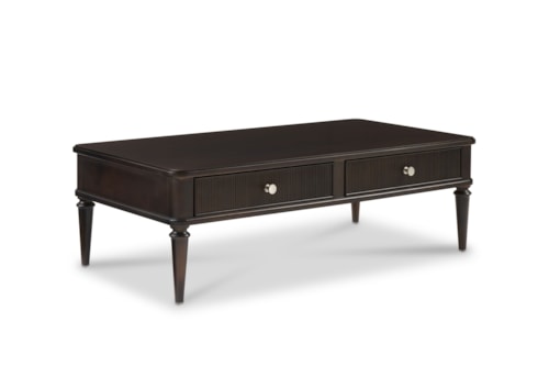 Transitional Rectangular 2-Drawer Cocktail Table