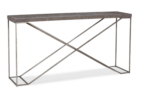 Contemporary Console Table with Marble Top