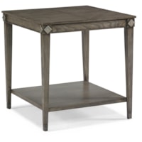 Transitional Square Lamp Table with Diamond Accents