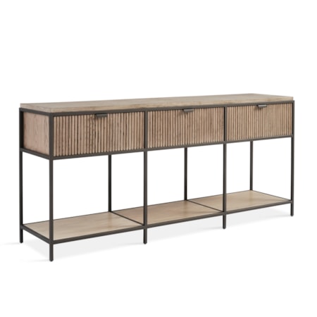 Rectangular 3-Drawer Console Table