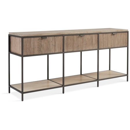 Rectangular 3-Drawer Console Table