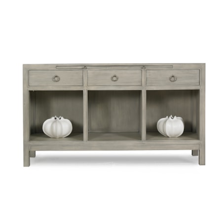 Three-Drawer Console Table w/Pull-Out Tray