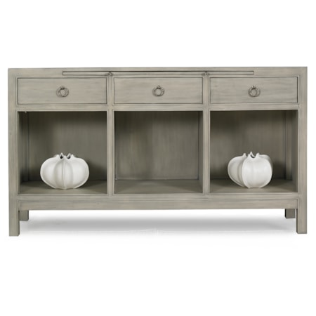 Three-Drawer Console Table w/Pull-Out Tray