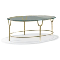Contemporary Oval Cocktail Table