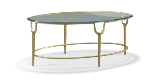 Contemporary Oval Cocktail Table