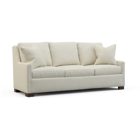Slim-Profile Sofa w/Throw Pillows