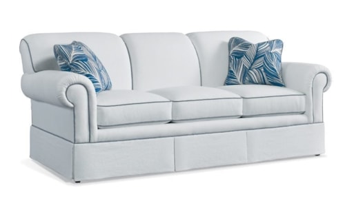 Traditional Sleeper Sofa with Skirted Base